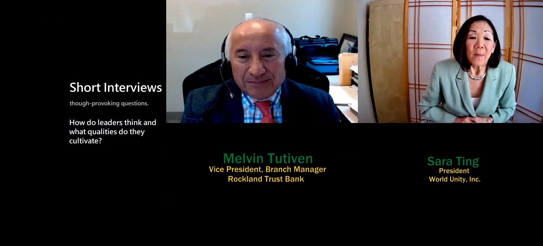 Melvin Tutiven Leadership Dialog